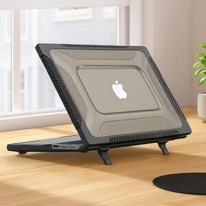 🆕Shockproof Case for MacBook Pro 16" M4/M3/M2/M1 with Stand & Mouse Pad -Black